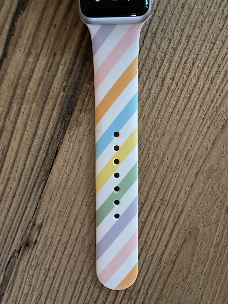 Striped Silicone Band for Apple Watch