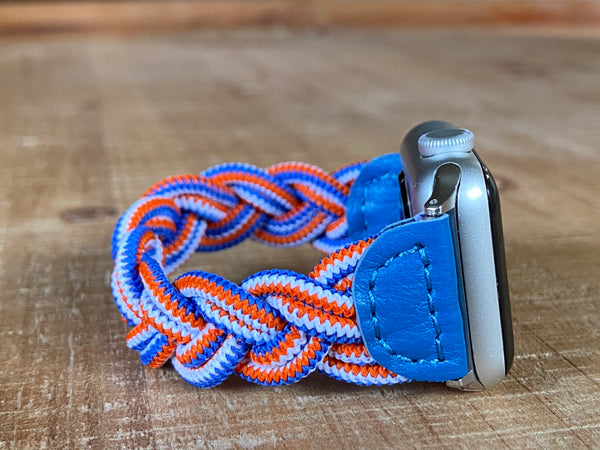 Multi Blue Braided Solo Loop Band for Apple Watch