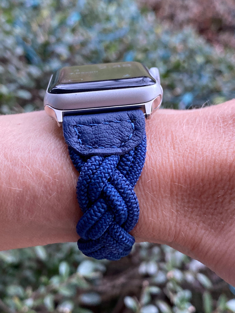 Navy Blue Braided Solo Loop Band for Apple Watch1