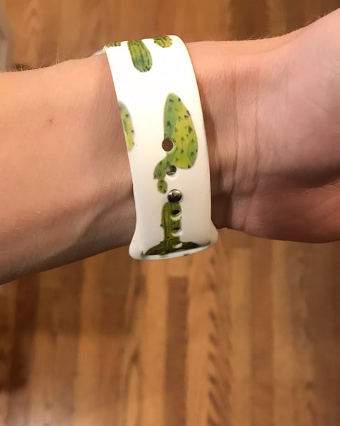 Large Cactus Silicone Band for Apple Watch