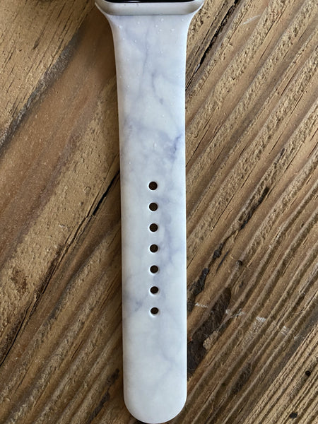 Gray Marble Silicone Band for Apple Watch