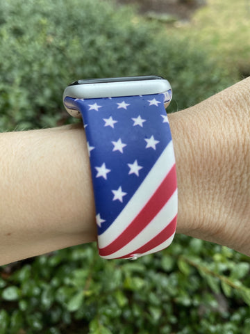 American Flag Silicone Band for Apple Watch