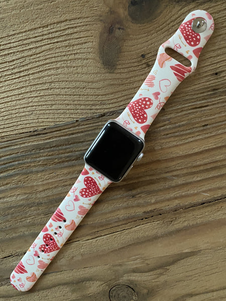 Valentine's Day Hearts Silicone Band for Apple Watch