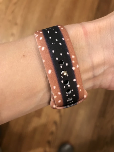 Deer Fawn Print Silicone Band for Apple Watch