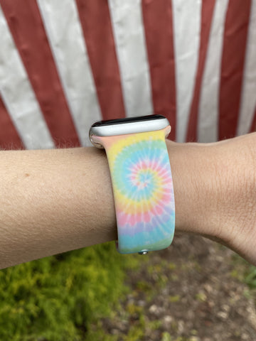 Pastel Tie Dye Silicone Band for Apple Watch