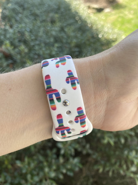 Serape Cactus Silicone Band for Apple Watch