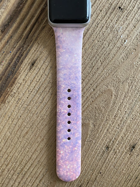 Faux Glitter Silicone Band for Apple Watch