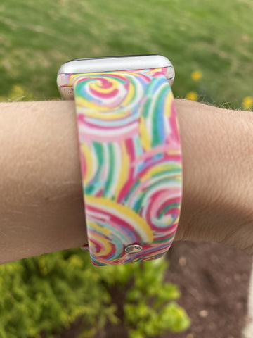 Bright Spiral Silicone Band for Apple Watch