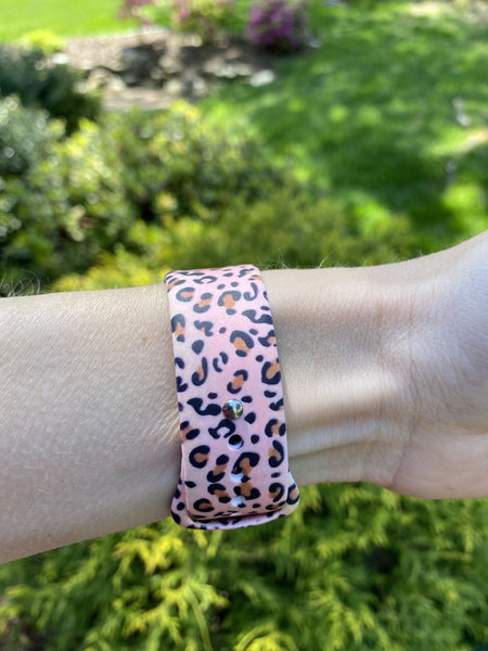 Pink Cheetah Print Silicone Band for Apple Watch