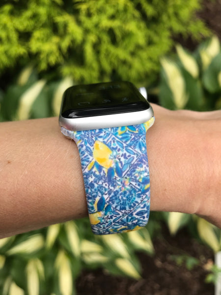 Blue Lemon Silicone Band for Apple Watch