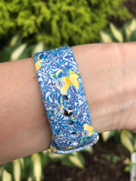 Blue Lemon Silicone Band for Apple Watch