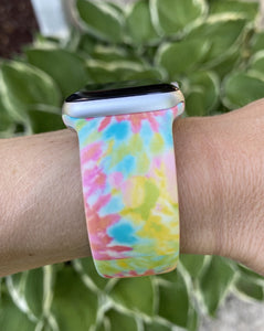 Splat Neon Tie Dye Silicone Band for Apple Watch