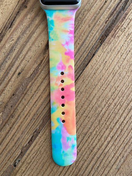 Neon Tie Dye Silicone Band for Apple Watch
