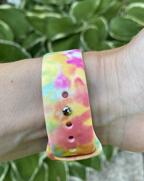 Neon Tie Dye Silicone Band for Apple Watch