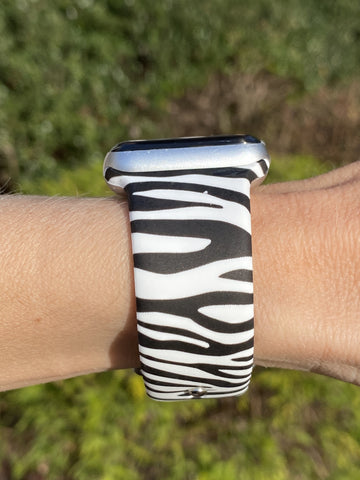 Zebra Print Silicone Band for Apple Watch