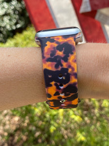 Tortoiseshell Print Silicone Band for Apple Watch