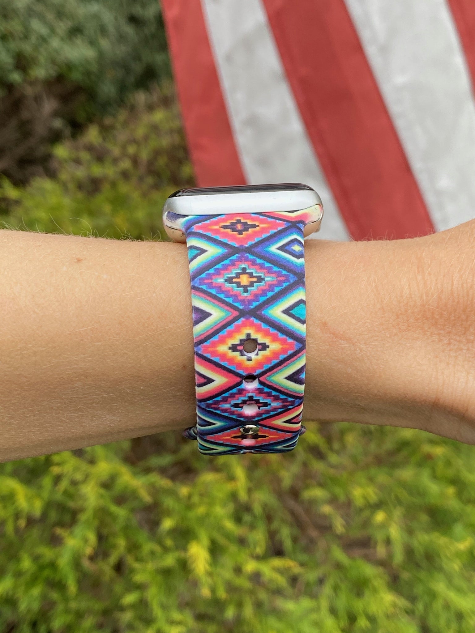 Aztec Diamonds Silicone Band for Apple Watch