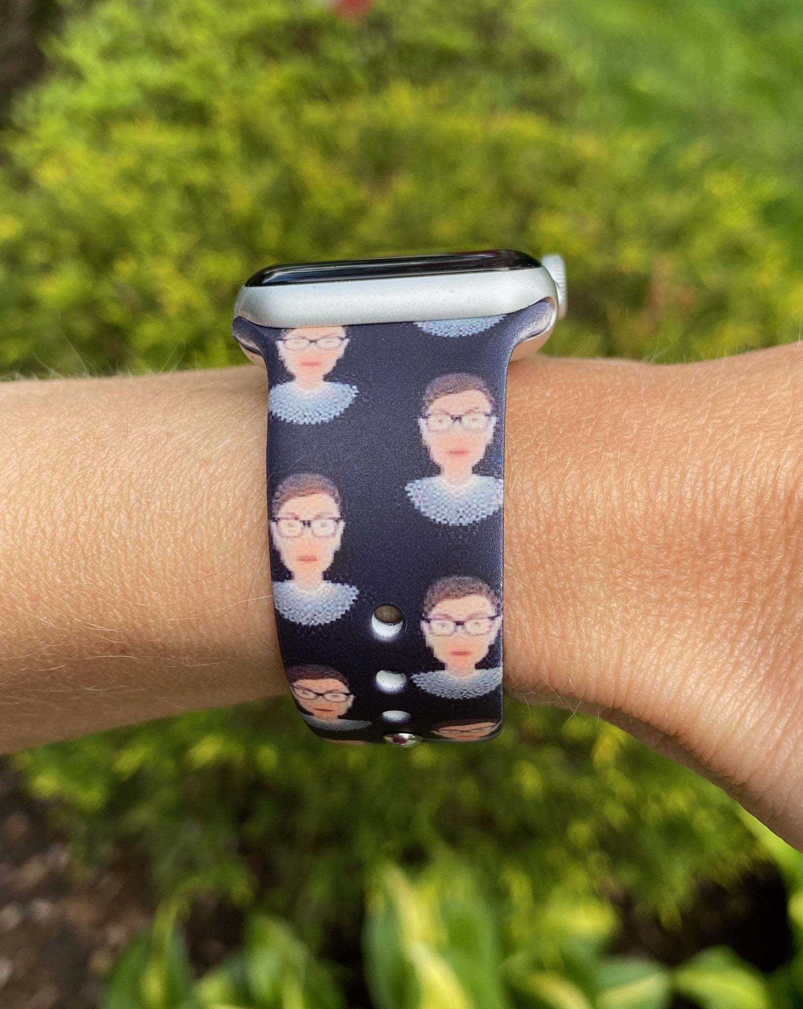 Ruth Bader Ginsburg Black Silicone Band for Apple Watch
