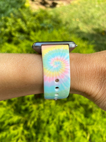 Pastel Tie Dye Silicone Band for Fitbit Versa