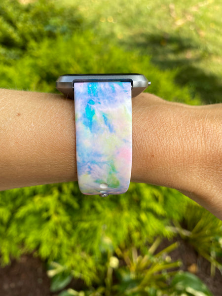 Cotton Candy Tie Dye Silicone Band for Fitbit Versa