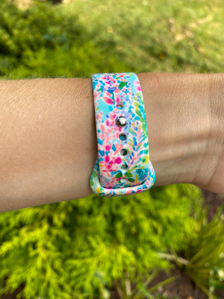 Watercolors Floral Silicone Band for Fitbit Versa