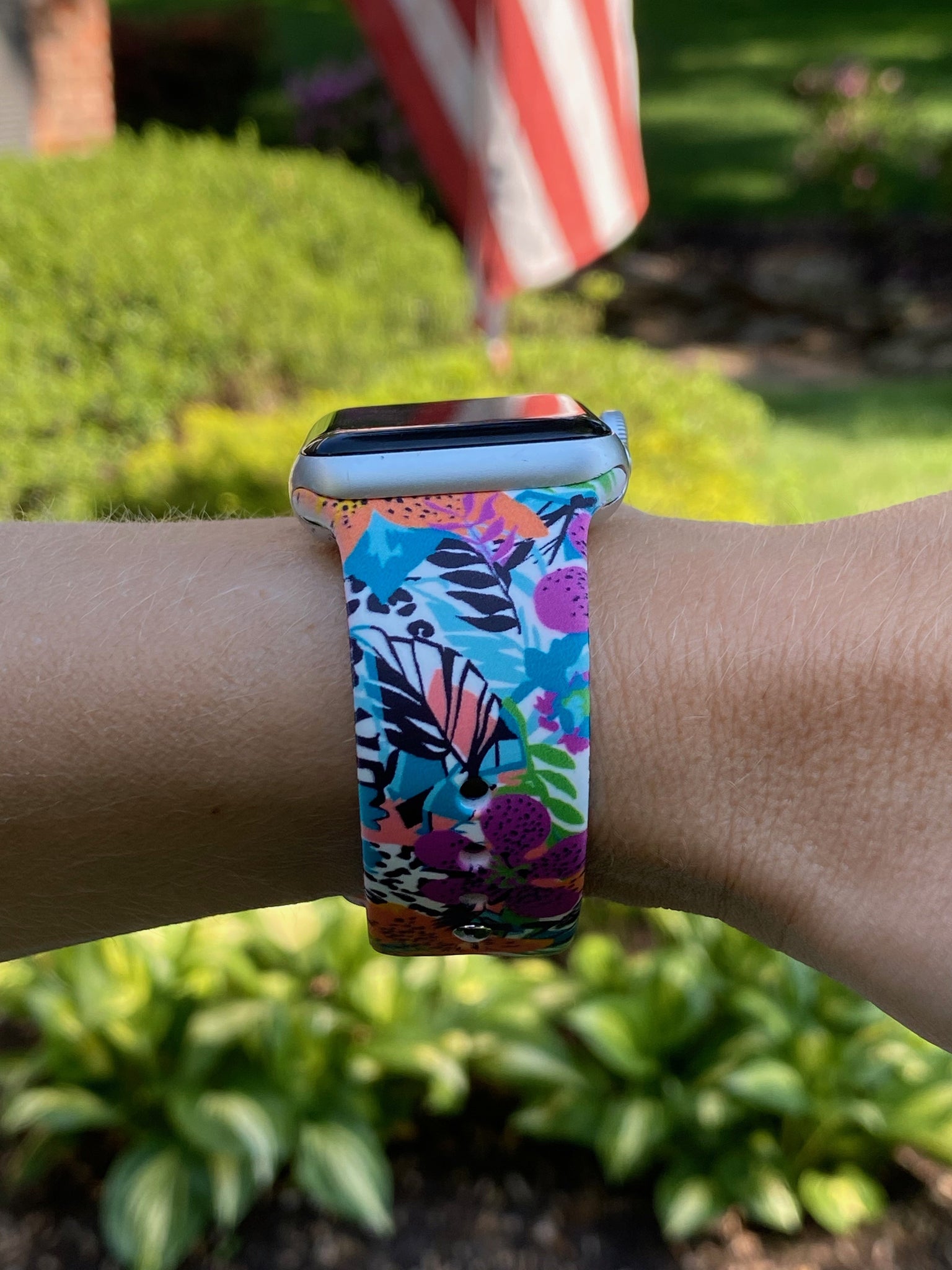 Flowers Silicone Band for Apple Watch