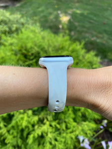 Gray and White Marble Slim Band for Apple Watch