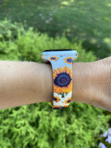 White Sunflower Slim Band for Apple Watch