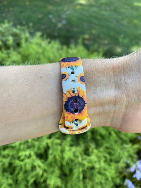 White Sunflower Slim Band for Apple Watch