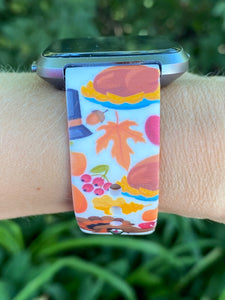 Thanksgiving Fall Turkey Silicone Band for Fitbit Versa
