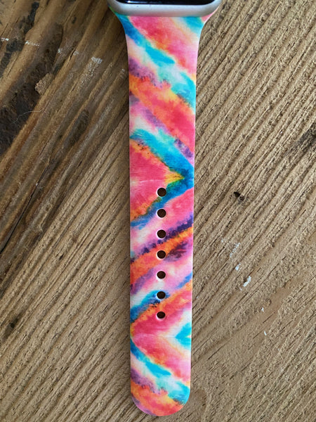 Diagonal Tie Dye Silicone Band for Apple Watch