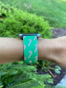 Christmas Candy Cane Silicone Band for Fitbit Versa
