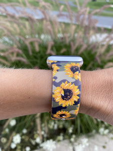 Camo Sunflower Silicone Band for Apple Watch