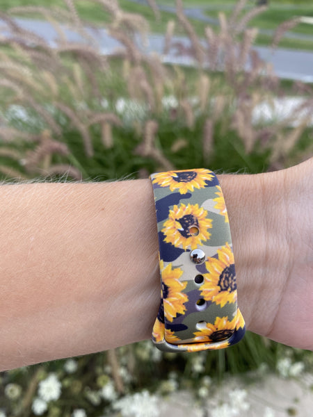 Camo Sunflower Silicone Band for Apple Watch