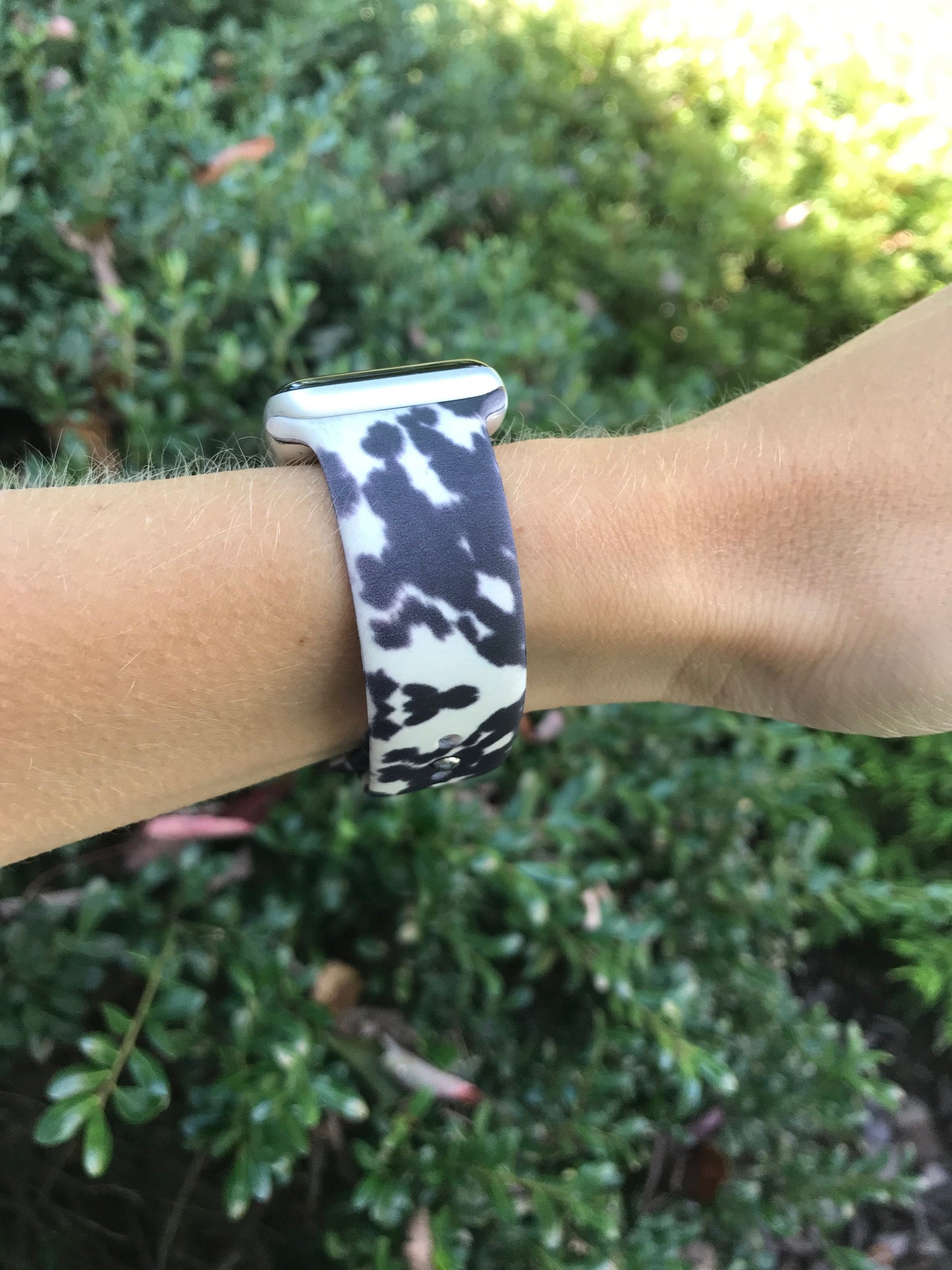 Black Cow Silicone Band for Apple Watch