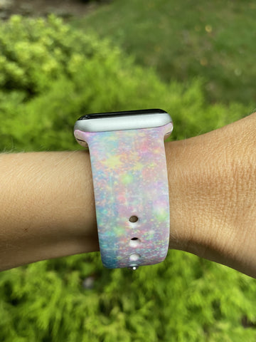 Stars Faux Glitter Silicone Band for Apple Watch