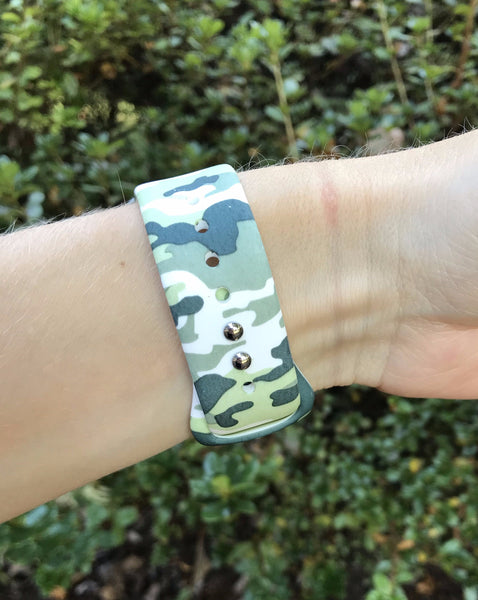 Green Camo Silicone Band for Apple Watch
