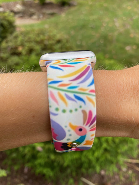 Rooster Print Silicone Band for Apple Watch