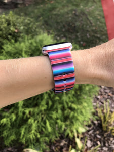 New Serape Stripe Silicone Band for Apple Watch
