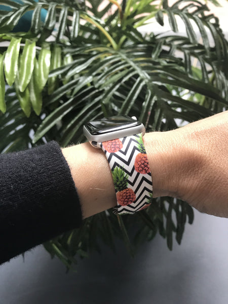 Pineapple Zig Zag Silicone Band for Apple Watch