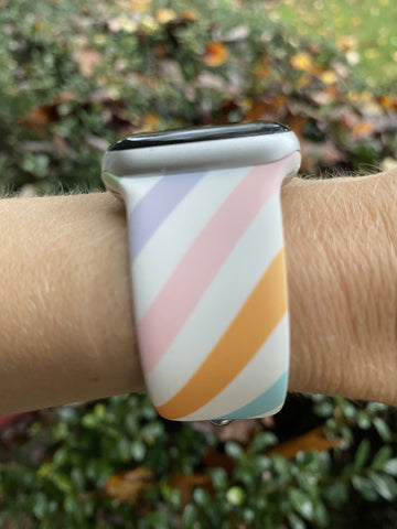 Striped Silicone Band for Apple Watch