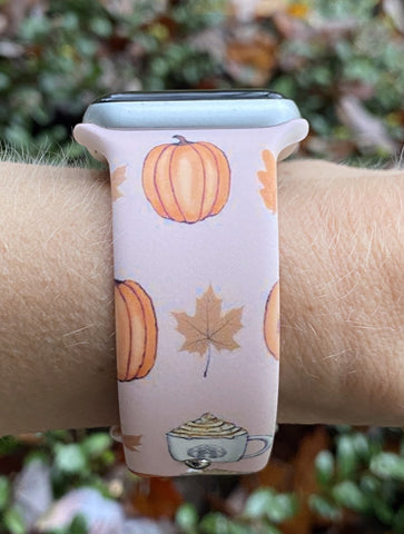 Pumpkin Spice Latte Silicone Band for Apple Watch