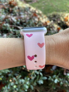 Floating Hearts Silicone Band for Apple Watch