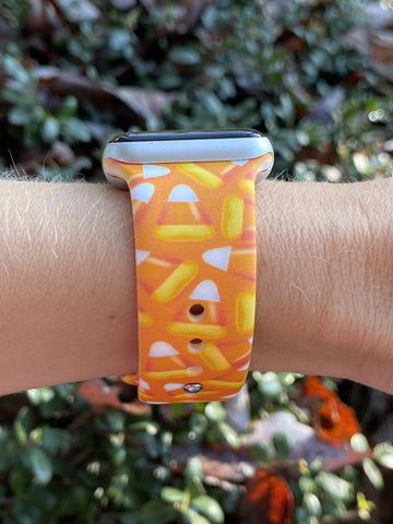Orange Candy Corn Silicone Band for Apple Watch