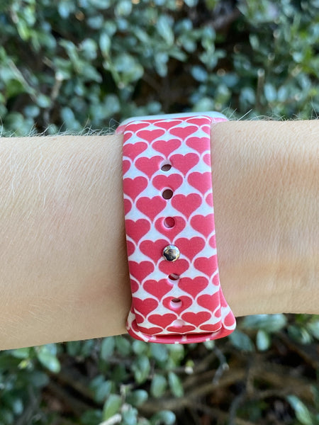 Small Hearts Silicone Band for Apple Watch