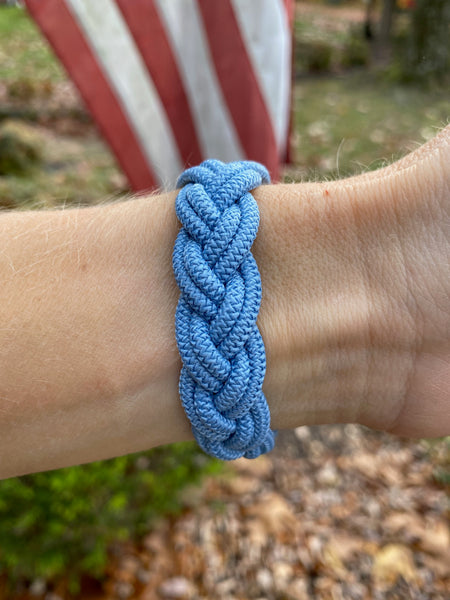 Light Blue Braided Solo Loop Band for Apple Watch