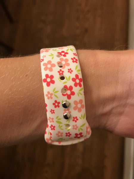 Small Flowers Silicone Band for Apple Watch
