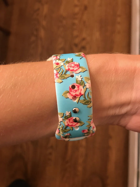 Aqua Rose Silicone Band for Apple Watch