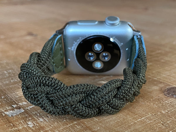 Olive Green Braided Solo Loop Band for Apple Watch