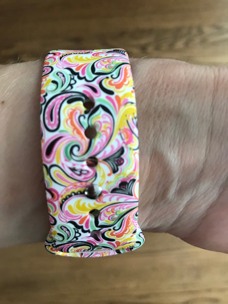 Light Paisley Silicone Band for Apple Watch